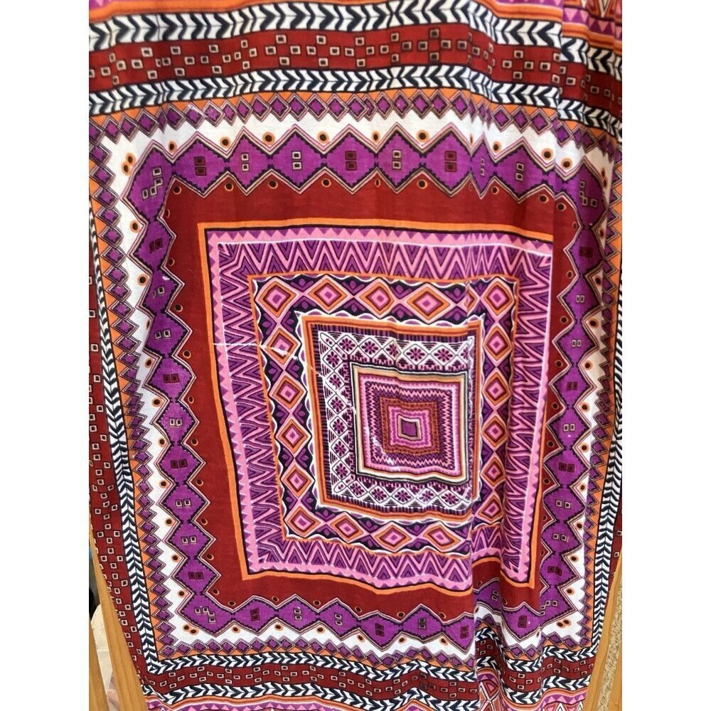 NWT Patrons of Peace Pullover Geometric Print Sleeveless Dress Medium, Beach - Picture 5 of 9
